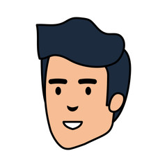 young man head avatar character