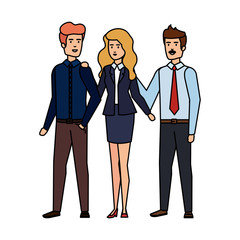 elegant business people avatars characters