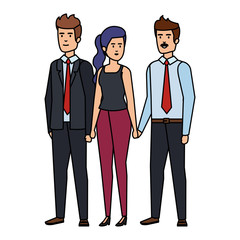 elegant business people avatars characters