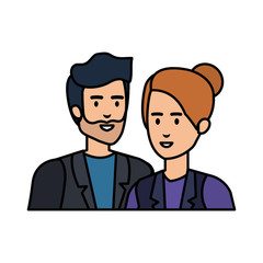 business couple avatars characters