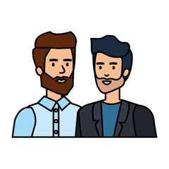 elegant businessmen avatars characters