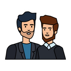 elegant businessmen avatars characters