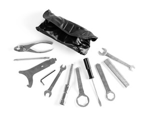 Set of tools. Close up. Isolated on white background