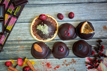 Delicious chocolate on the table