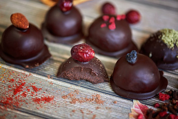 Delicious chocolate on the table
