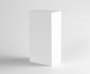 White box. Close up. Isolated on white background.