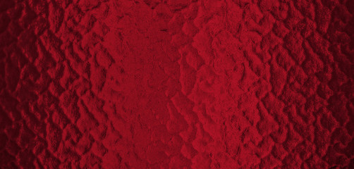 Long banner red tone frosted ground glass texture abstract background. Christmas background with...