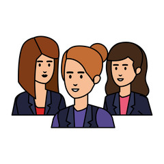 Fototapeta premium elegant businesswomen avatars characters