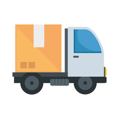 Fototapeta premium delivery service truck isolated icon