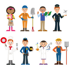 仕事をする人々