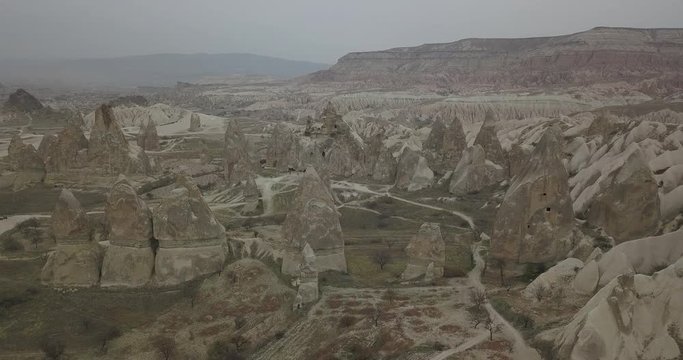 Aerial View of Cappadocia. Goreme, Urgup, Nevsehir, Turkey.