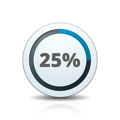 25% button illustration