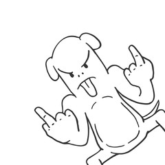 angry dog draw