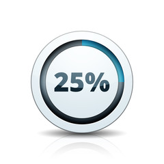 25% button illustration