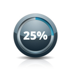 25% button illustration