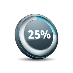 25% button illustration