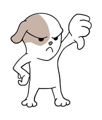 angry dog draw