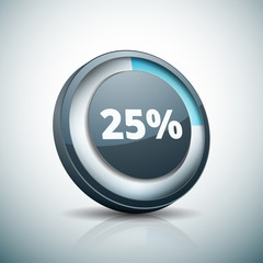 25% button illustration