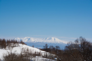 雪山と青空　大雪山