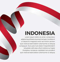 Fototapeta na wymiar Indonesia flag, vector illustration on a white background