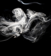 Smoke on black background