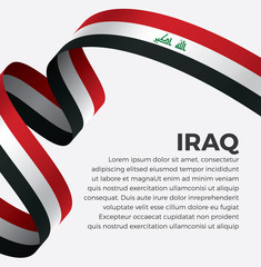 Iraq flag, vector illustration on a white background