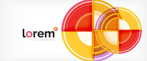 Obraz premium Multicolored round shapes abstract background