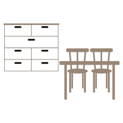 Furniture vector icon, illustration in flat style.