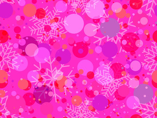 Christmas seamless pattern with snowflakes. Winter abstract background. Vector illustration