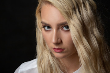 Fototapeta premium sad blond woman