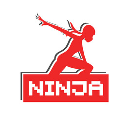 Ninja warrior illustration