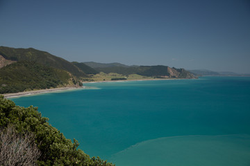 Obraz premium Küstenblick in Blau