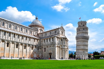 Obraz premium Pisa Cathedral and Leaning Tower, Pisa, Italy