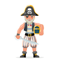 Pirate costume masquerade party character design vector illustration