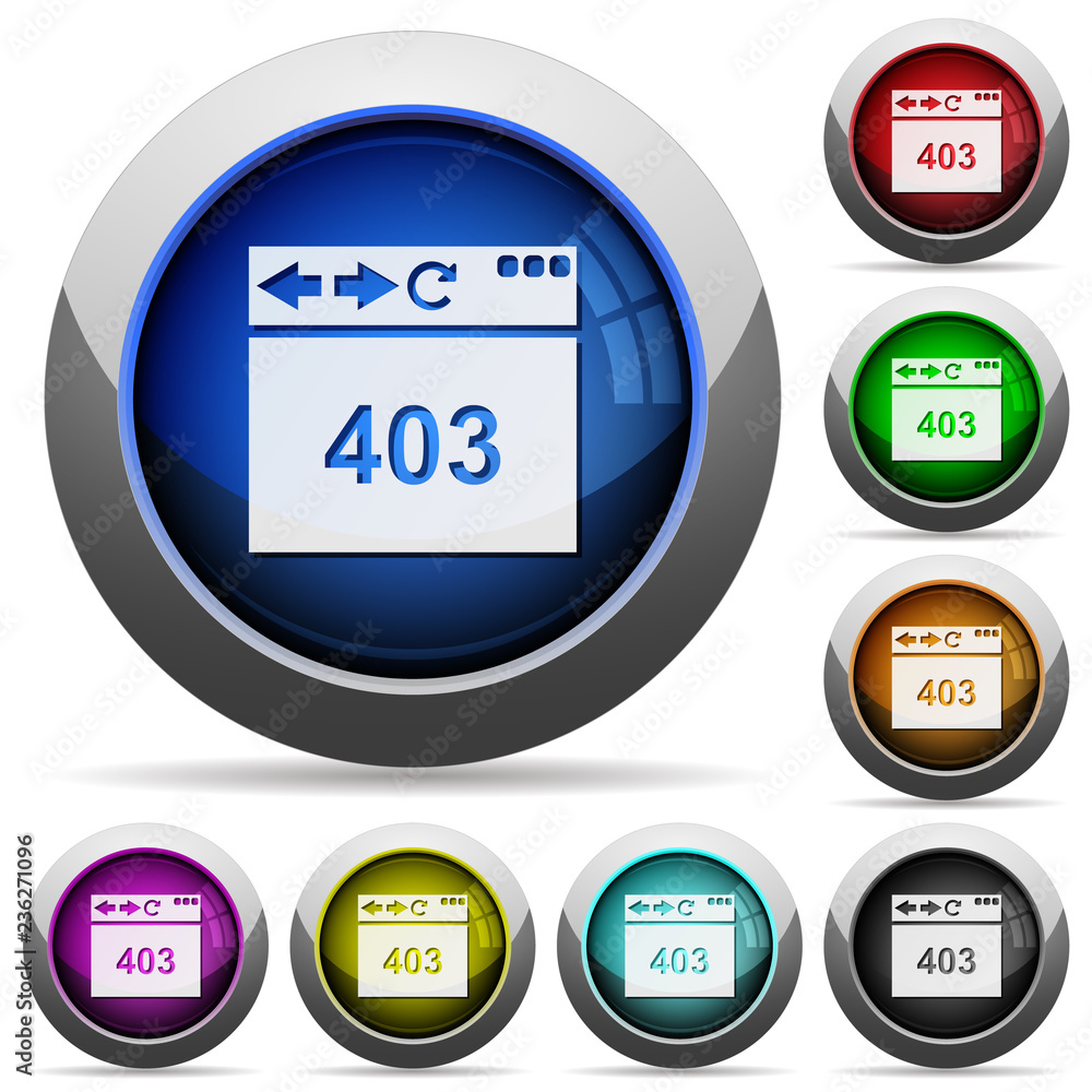 Poster browser 403 forbidden round glossy buttons