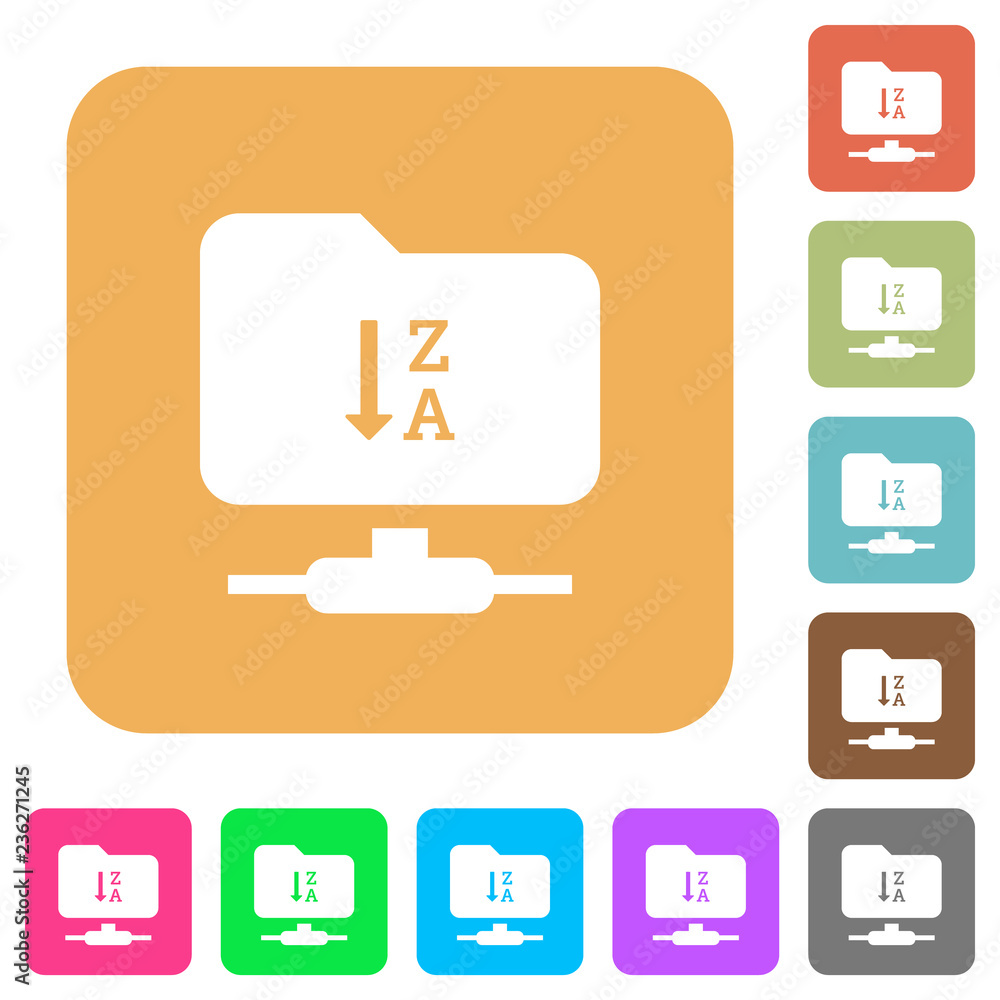 Poster ftp sort descending rounded square flat icons