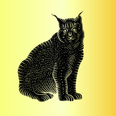 Fototapeta na wymiar Lynx- vector illustaration