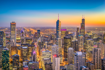 Fototapeta premium Chicago, Illinois, USA Skyline