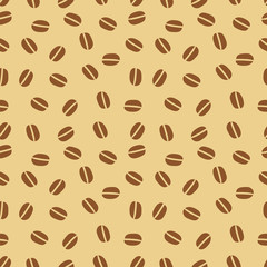 Coffee beans flat design pattern