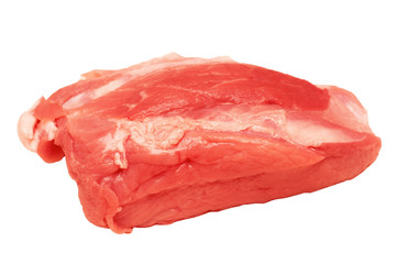 Raw beef and pork meat, isolated, close up