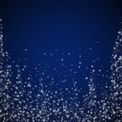 Beautiful snowfall Christmas background. Subtle fl