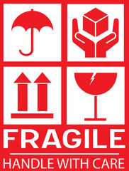 autocollant fragile pour l'emballage 