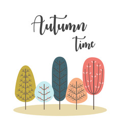 Autumn time greeting card