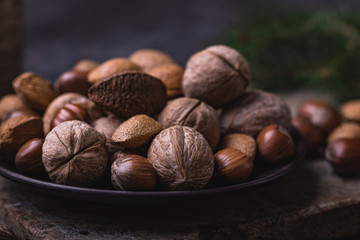 Nuts christmas still life