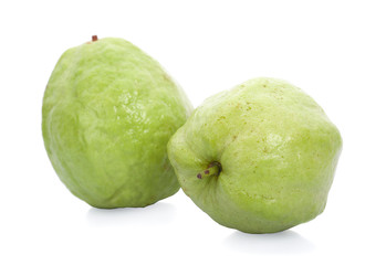 Guava fruit isolated on the white background.