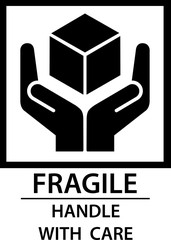 Stcker: fragile - hadle with care - this way up