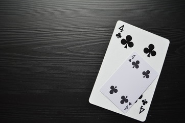 Casino. Poker. Playing cards. The opposition of large and small