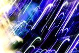 Abstract Blurred Background, Colourful speed and movement lights, Multi toned coloured lights, Mixed blue, purple,