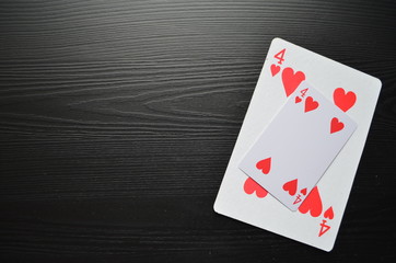 Casino. Poker. Playing cards. The opposition of large and small