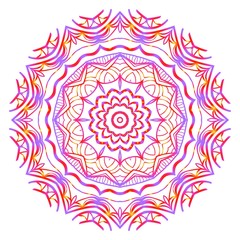 Round pattern flower mandala. circle floral ornament. Legend decorative vector illustration